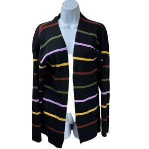 Aster Multicolor Striped Open Cardigan Size Medium